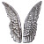 Панно "Крылышки (серебро)"