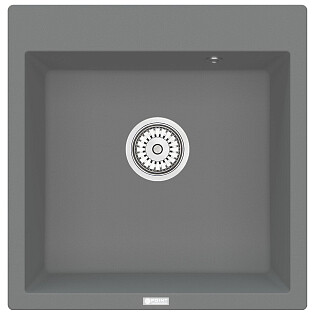 Мойка кухонная кварцевая квадратная 51х52 см серая Point &quot;Арбель-51&quot; PN3001AL