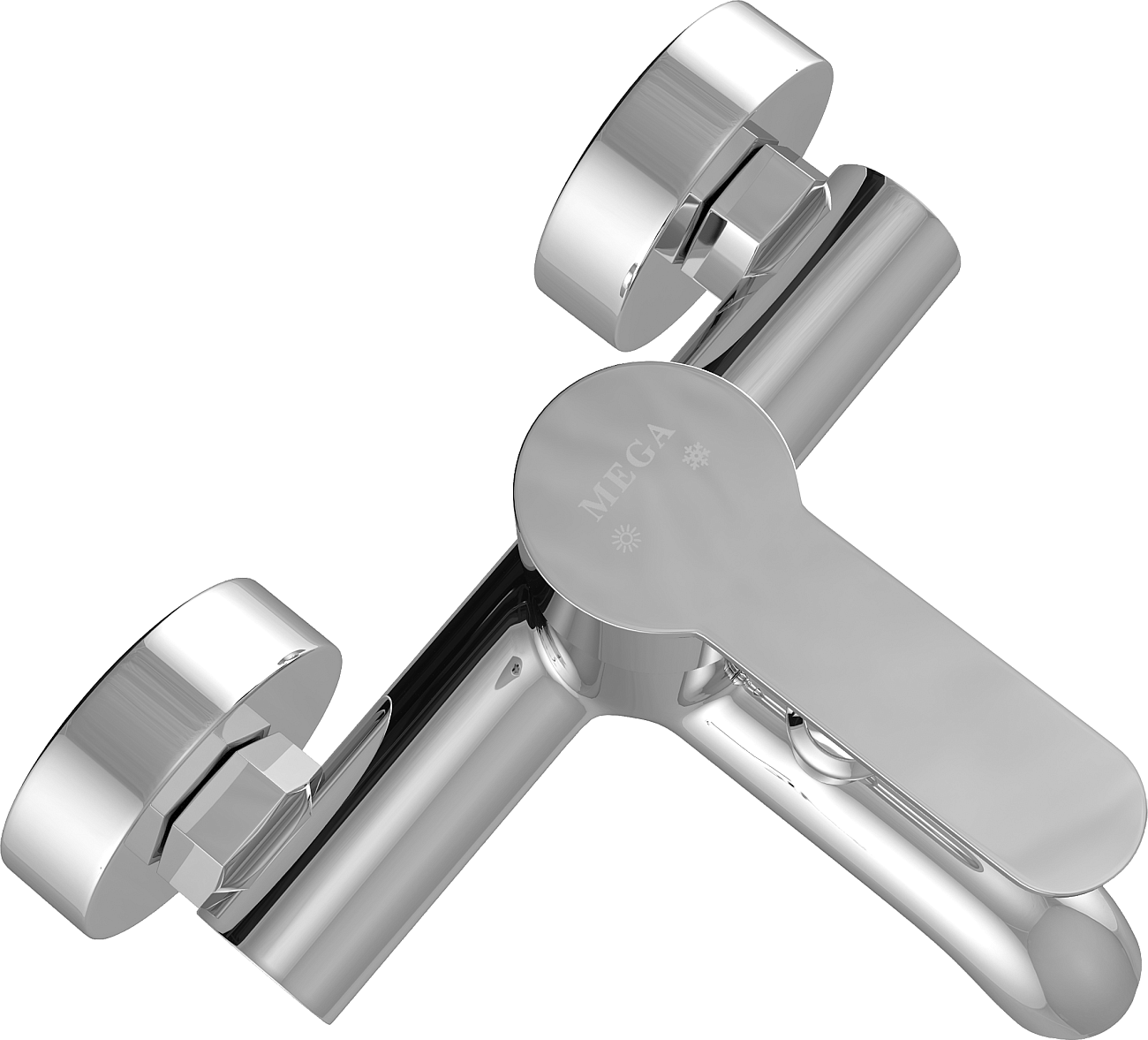 Смеситель для ванны с душем хром Mega City MG-ZRV103 - изображение 8