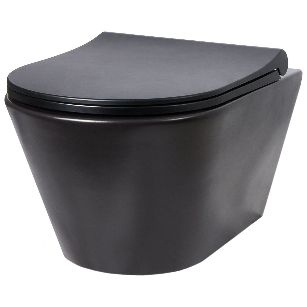 Унитаз подвесной безободковый черный Creto Logan L3 1003-002-L3BlMat - изображение 4