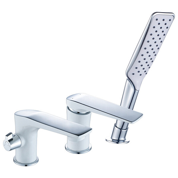 Смеситель на борт ванны белый, хром Lemark Allegro LM5945CW - изображение 1