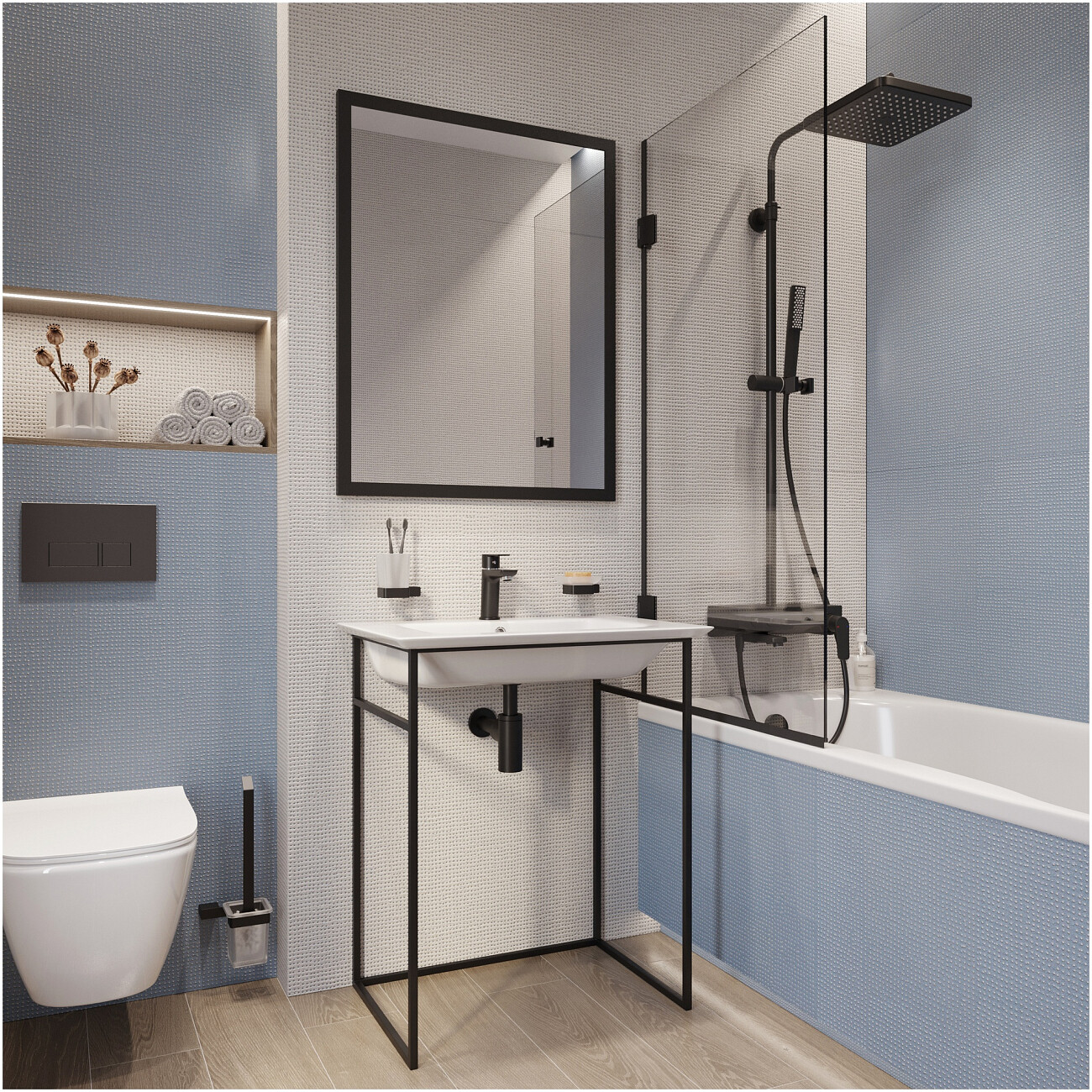 Сифон для раковины из нержавеющей стали черный Ewrika HFEW08030 - изображение 6