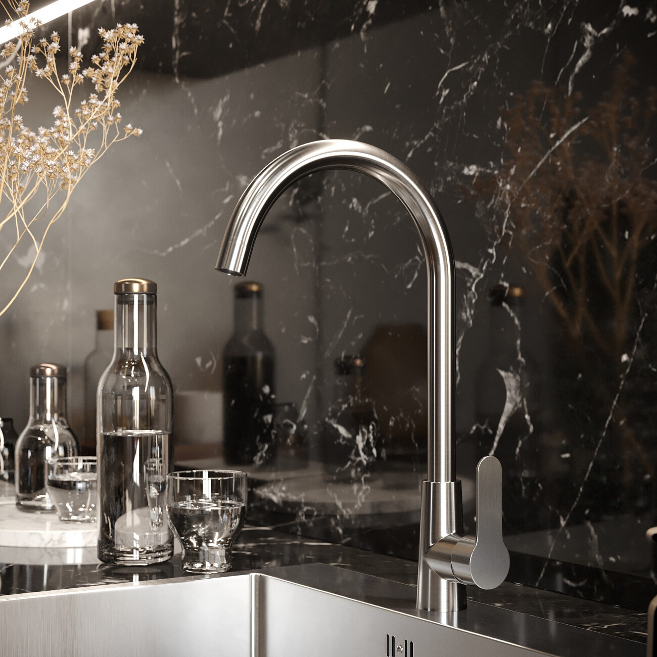 Смеситель для кухни однорычажный хром Domaci "Равенна" ND-05ni - изображение 3