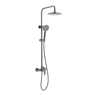 Душевая стойка с верхним душем черный хром Aquatek &quot;Бетта&quot; AQ2160BGM