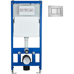 Инсталляция для унитаза CR556 с кнопкой смыва глянцевая сталь Cerutti SPA CR556 CR03GS