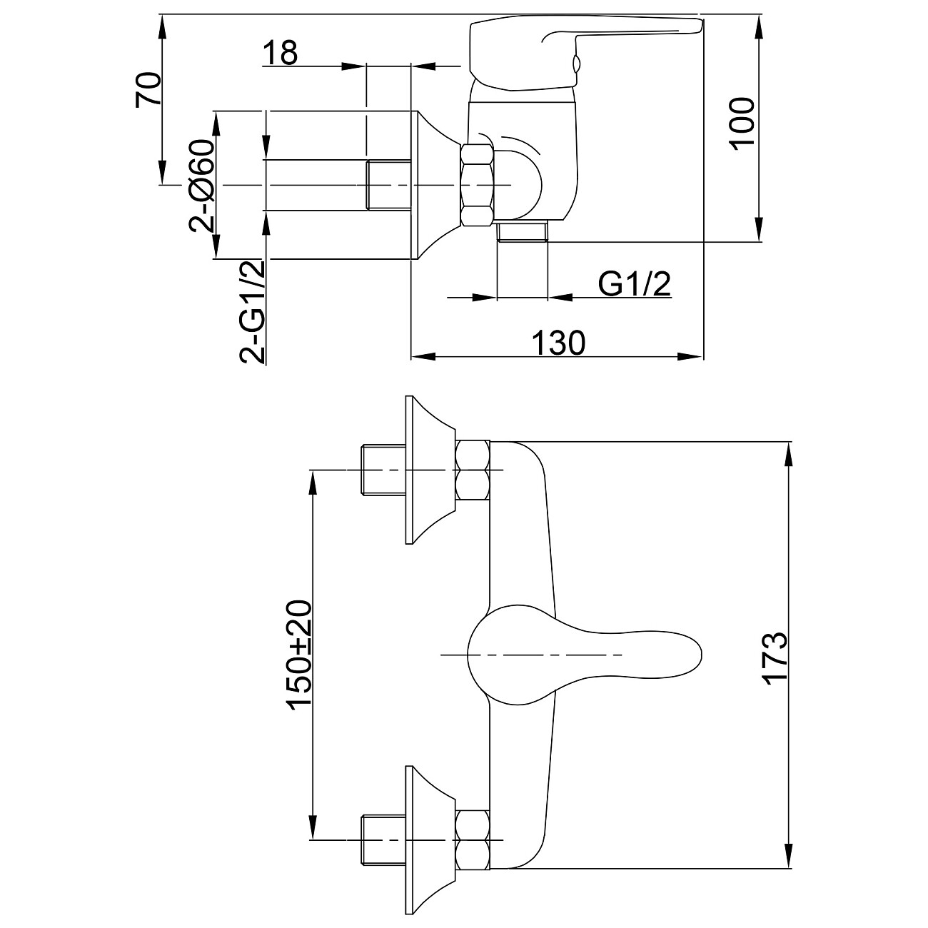 Смеситель для душа однорычажный с душевым гарнитуром хром Juguni Pegas JGN0610 0402.606 - изображение 9