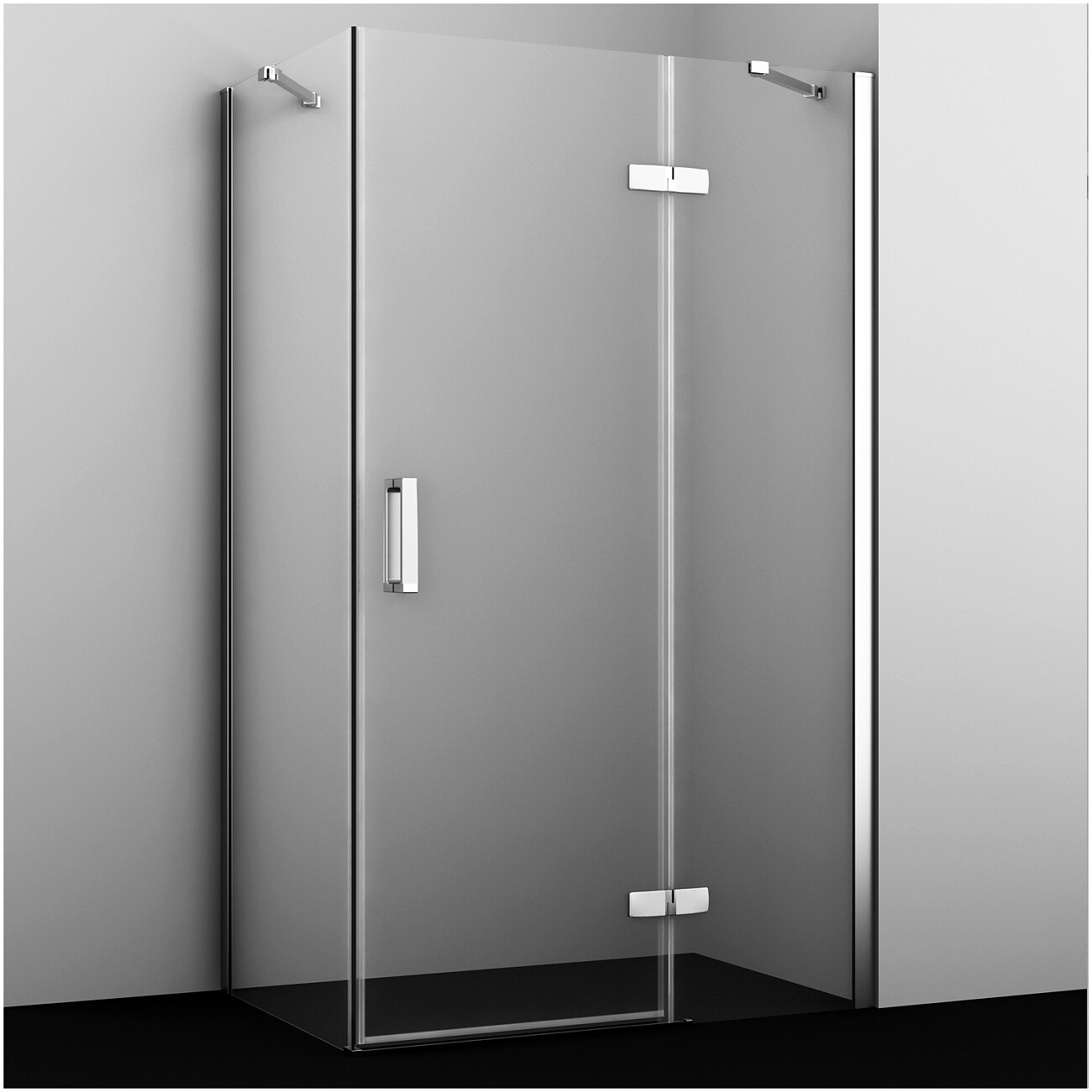 Душевой уголок прямоугольный 120х80 см хром Wasserkraft Aller 10H06RWHITE - изображение 4