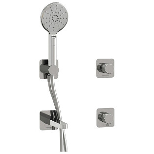 Душевой комплект встраиваемый с лейкой и изливом хром Wasserkraft A4651.293.295.271.087.127