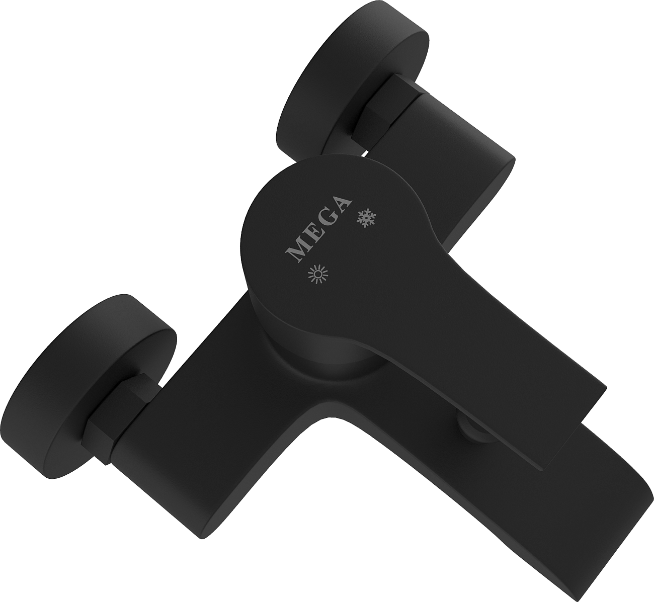 Смеситель для ванны с душем черный Mega Snow MG-SH01-B - изображение 9