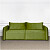 Диван прямой раскладной двухместный зеленый "Софт"