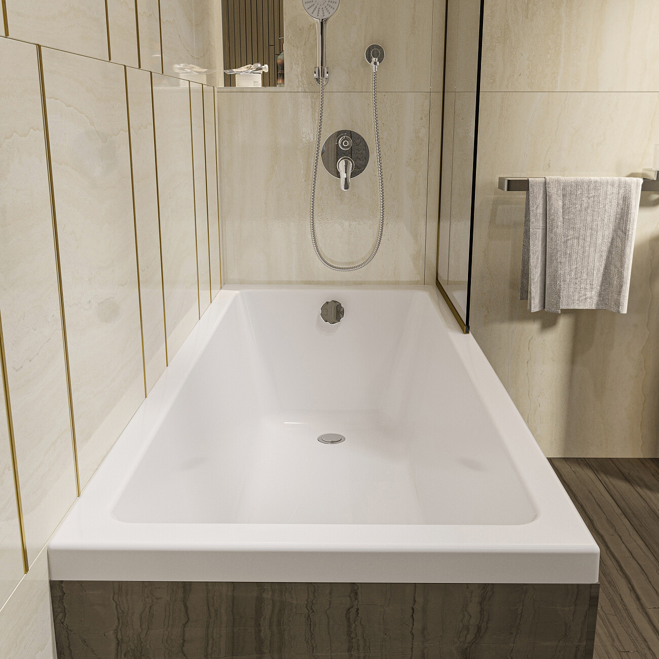 Акриловая ванна с каркасом 160x70 см белая Diwo "Казань" Щ0000055164, Щ0000048581 - изображение 8