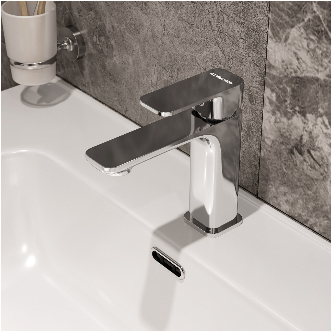 Смеситель для раковины однорычажный хром Stworki "Мосс" S43010CR - изображение 5