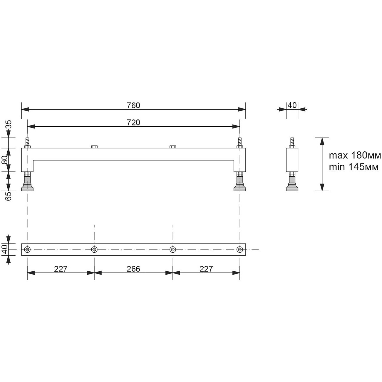 Ванна из искусственного камня прямоугольная с ножками 190x90 см белая Stworki "Ольборг" - изображение 3