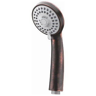 Лейка для ручного душа круглая с 3 режимами 8 см темная бронза Wasserkraft A051