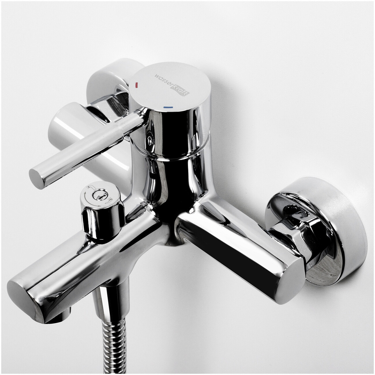 Душевой комплект с лейкой и коротким изливом хром Wasserkraft Main 4101 - изображение 2