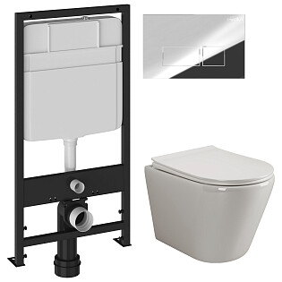 Унитаз Ceramicanova Highlight Rimless CN1804 с инсталляцией Ewrika ProLT 0026-2020