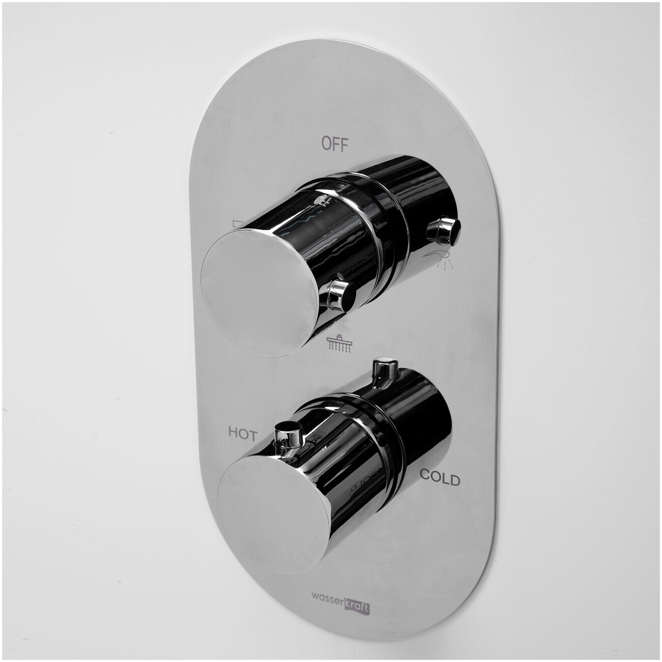 Смеситель для ванны и душа термостатический встраиваемый хром Wasserkraft 4844 Thermo - изображение 2