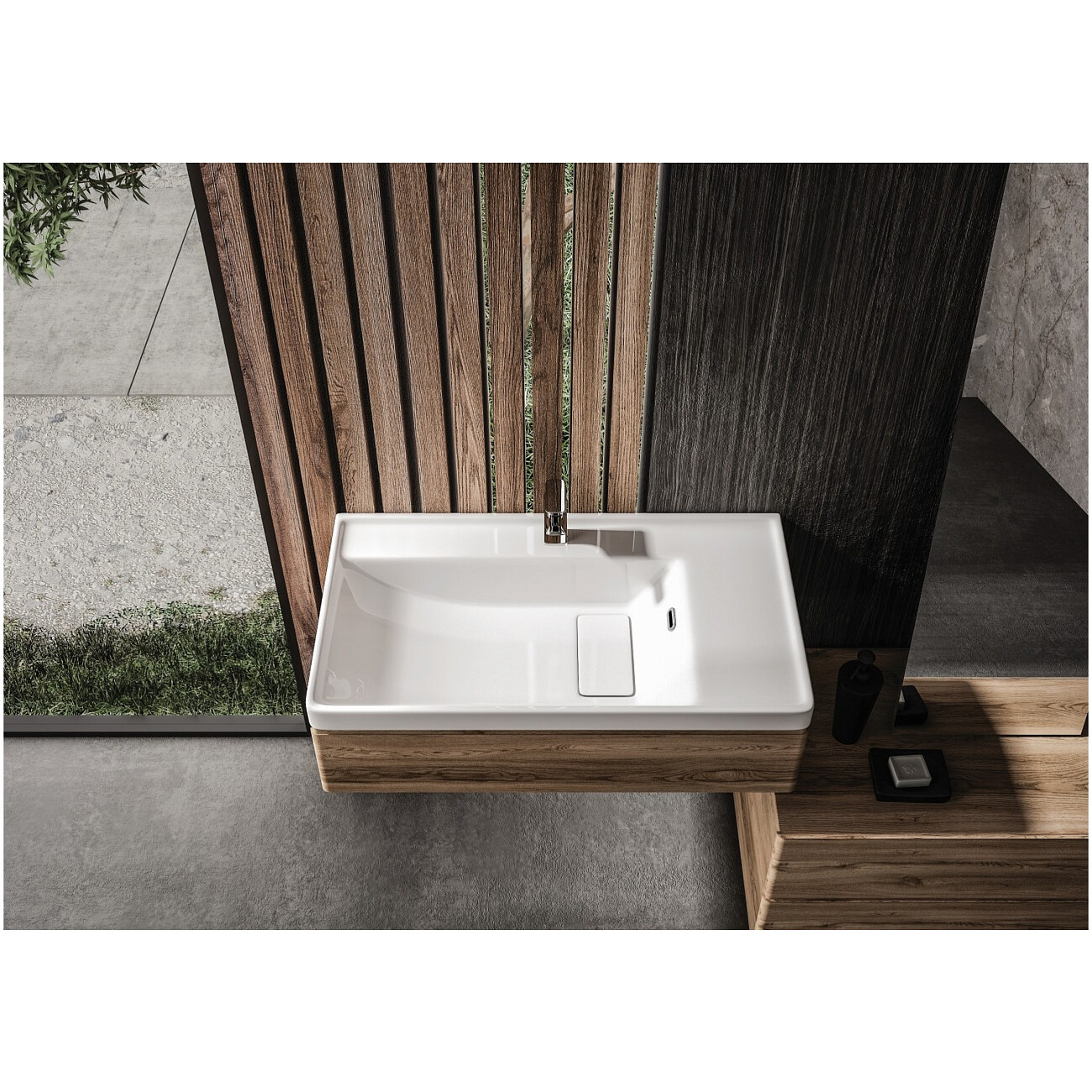 Умывальник мебельный белый Lapino Quattro-80 8080 - изображение 3