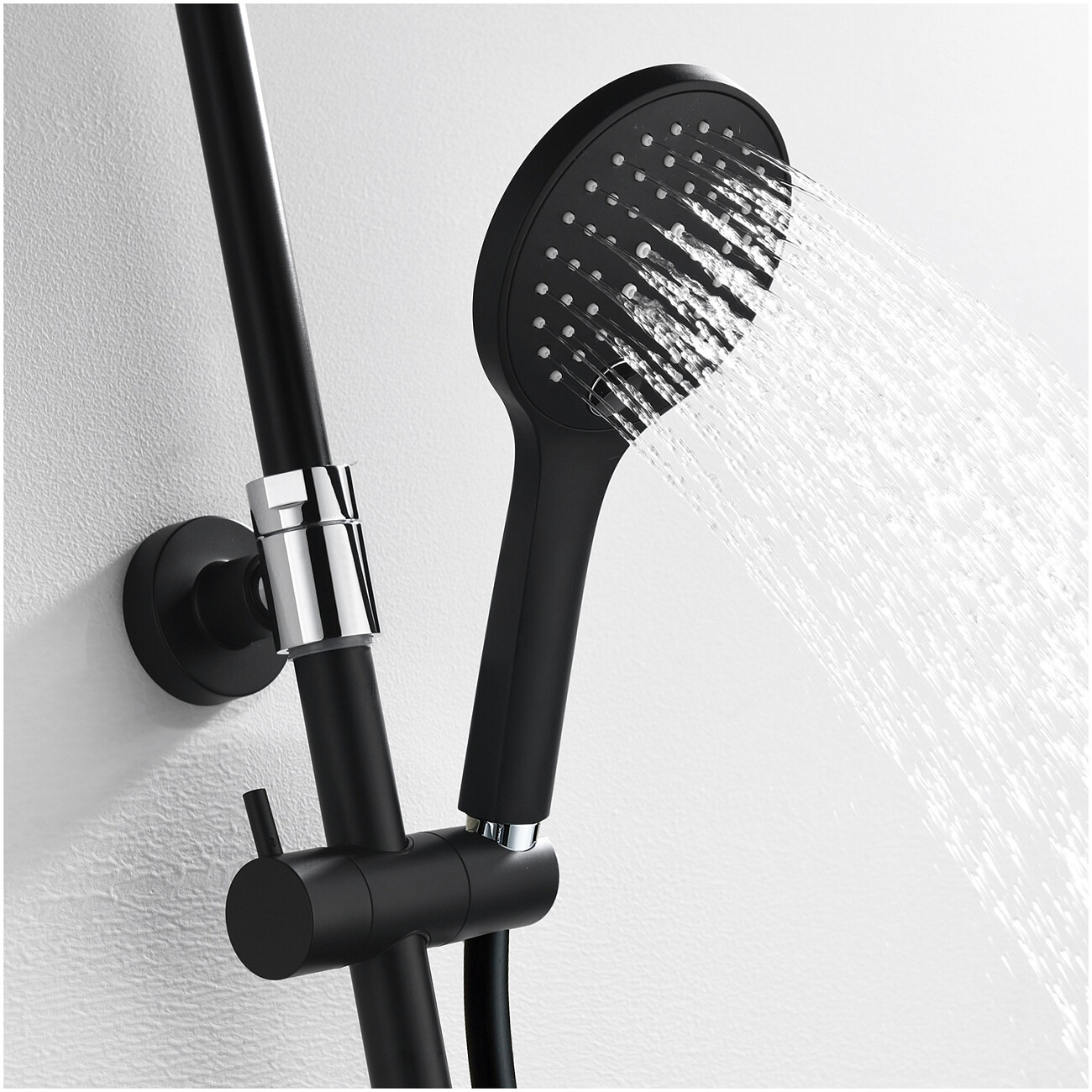 Душевая система со смесителем из латуни черная Wasserkraft A17401 - изображение 9
