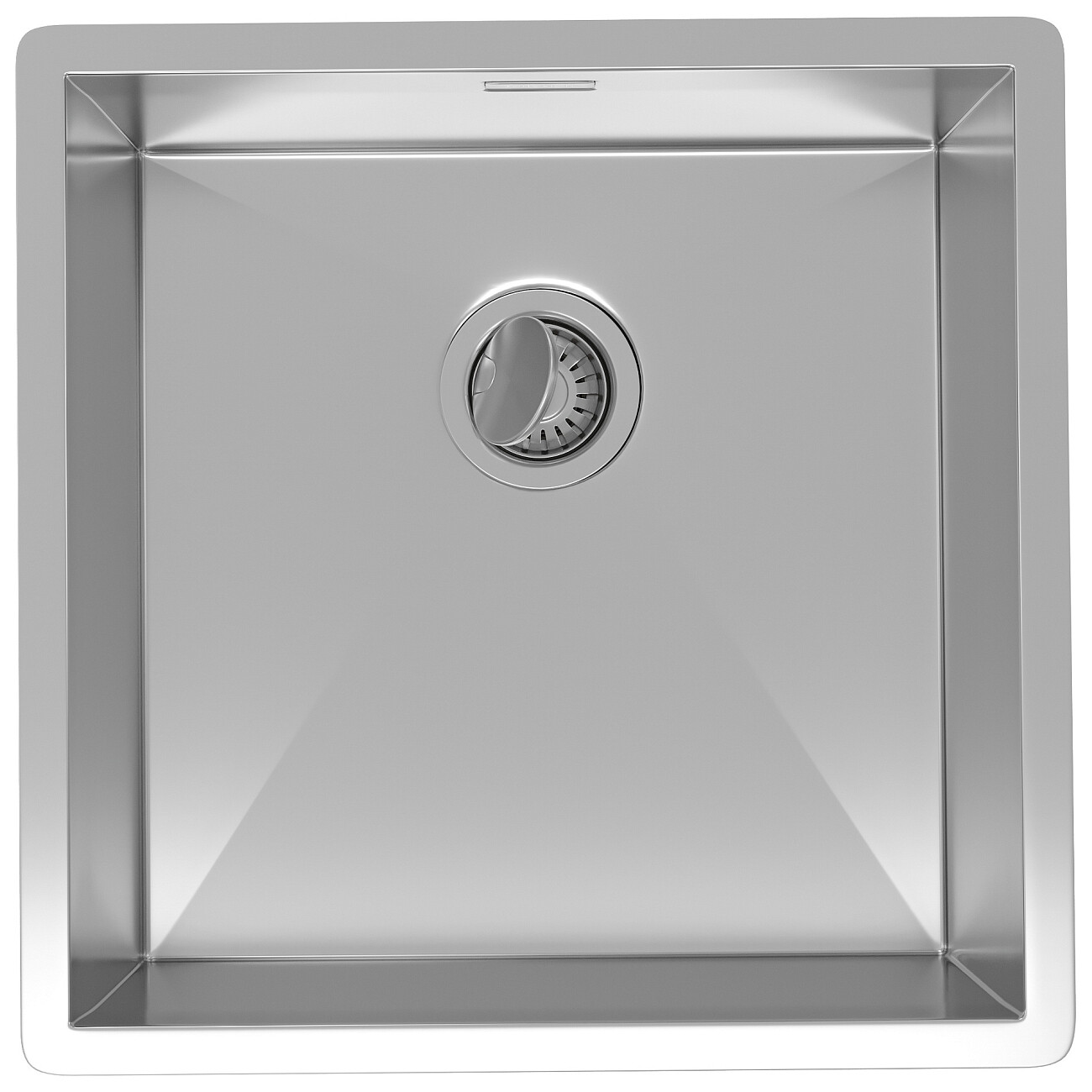 Кухонная мойка из нержавеющей стали 44х44 см полированная сталь Reflexion Como RX2044SS - изображение 2