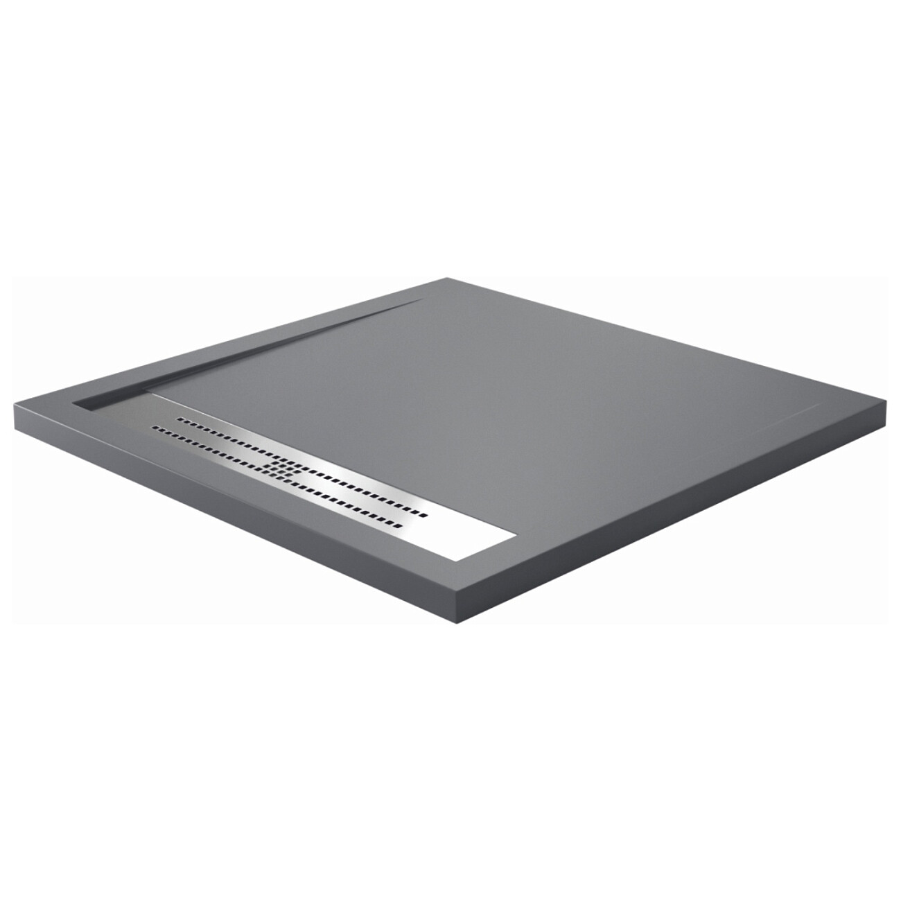 Душевой поддон из искусственного камня квадратный 90х90 см серый Wasserkraft Wiese 84T03 - изображение 2