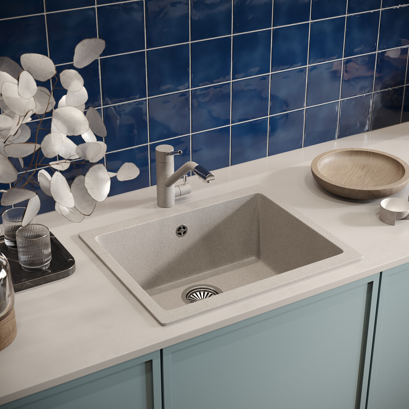 Смеситель для кухни однорычажный с изливом для фильтрованной воды барит Domaci "Солерно" DC-3008 - изображение 4