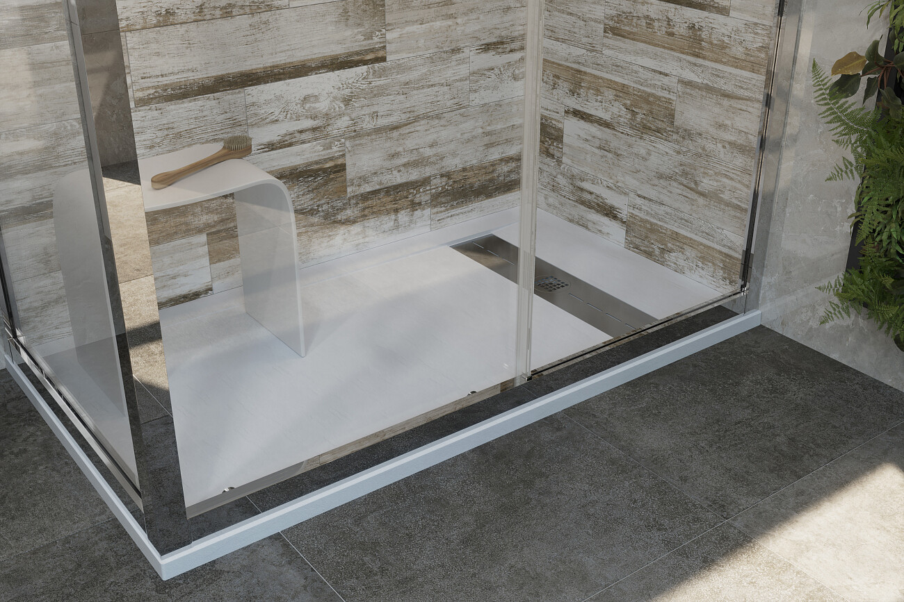 Поддон для душа с сифоном 140x80 см белый камень Stworki "Эстерсунд" 265000 - изображение 6