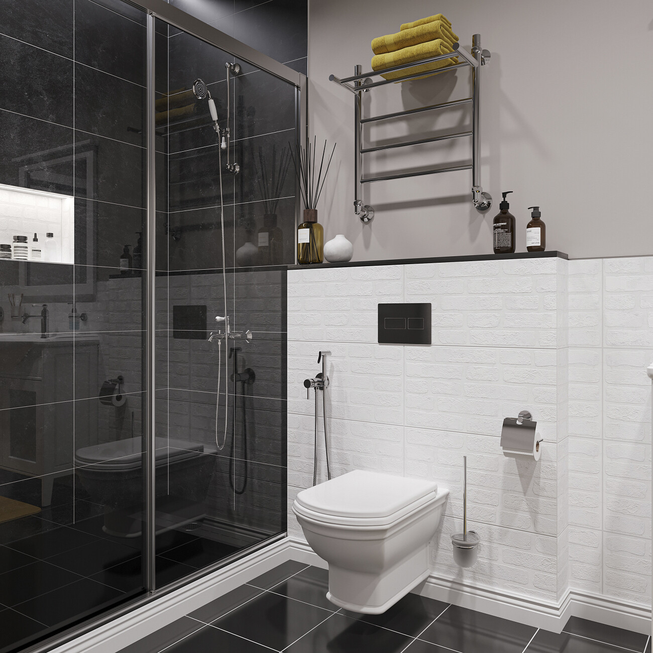 Гигиенический душ со смесителем и внутренней частью хром Stworki "Хельсинки" HFHS52000 - изображение 5