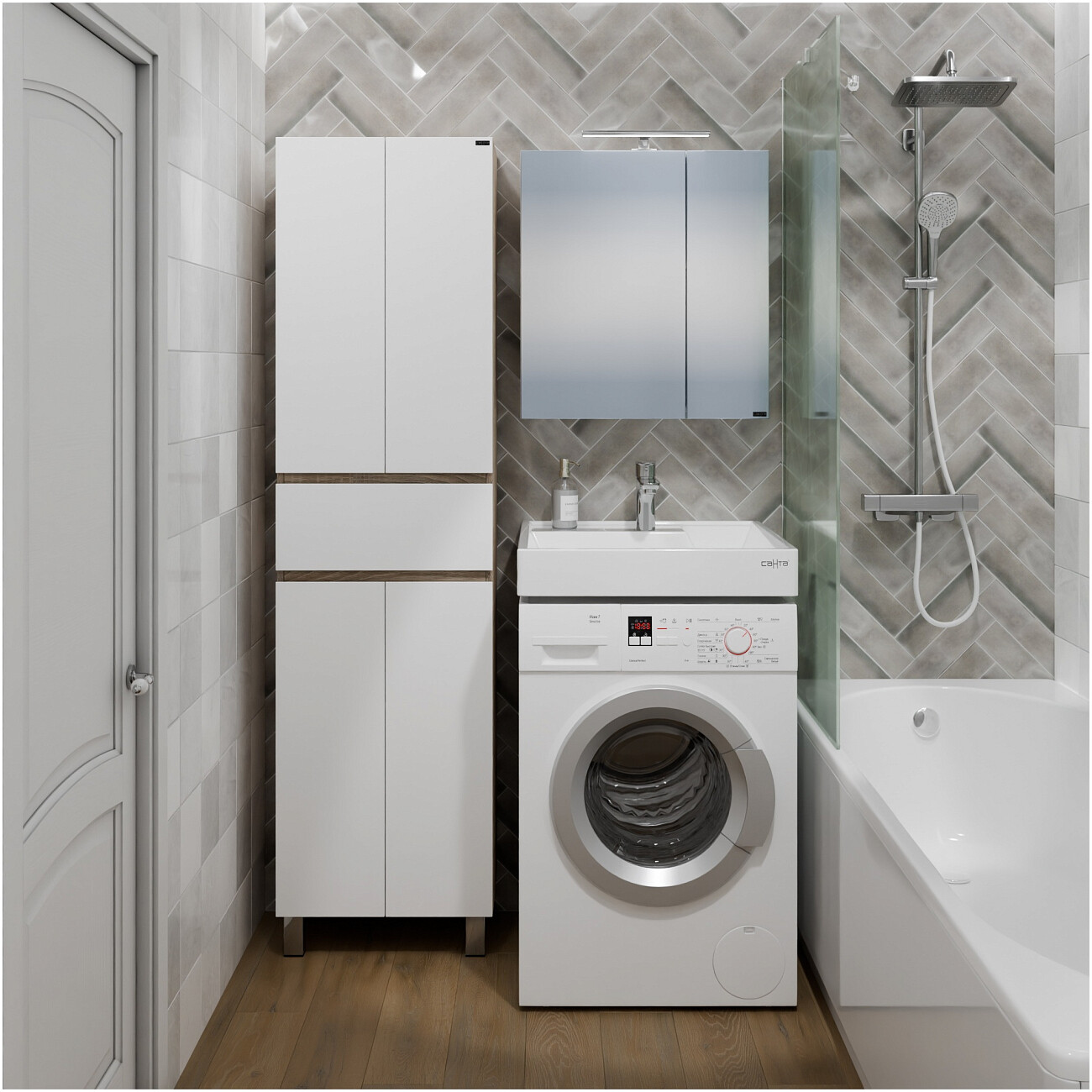 Раковина над стиральной машиной 60х60 см белая "Юпитер" 900116 - изображение 7