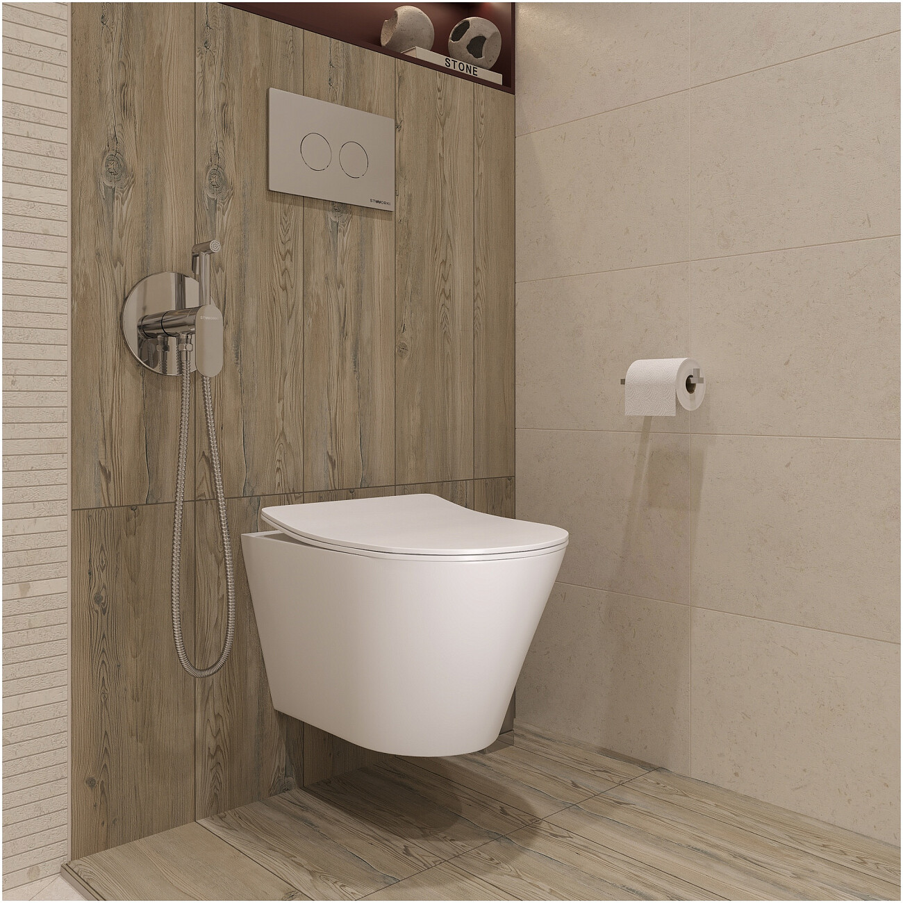 Унитаз подвесной безободковый с микролифтом белый Stworki "Вестфолл" S08401WH - изображение 6