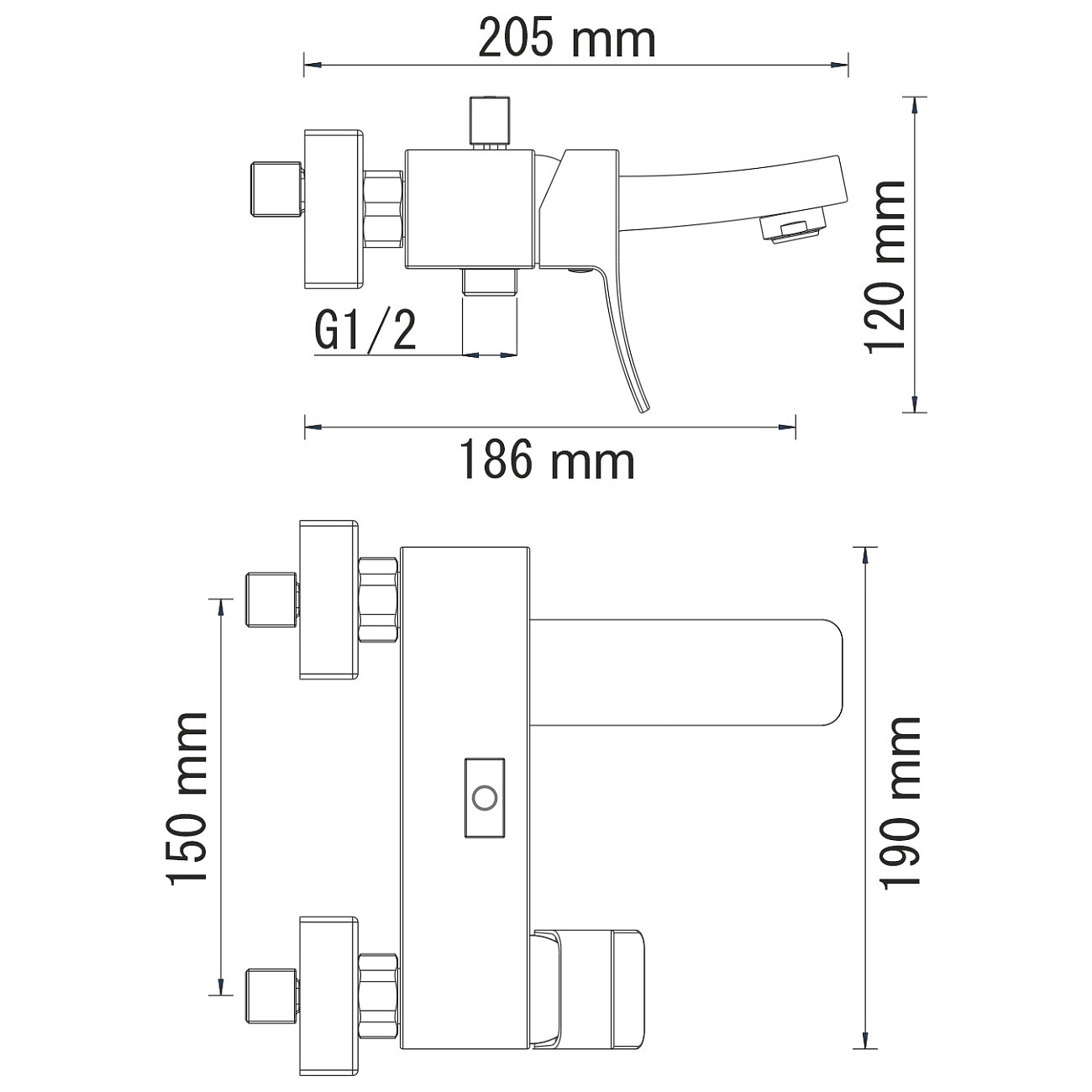 Душевой комплект с лейкой и коротким изливом светлая бронза Wasserkraft Exter 1601 - изображение 11