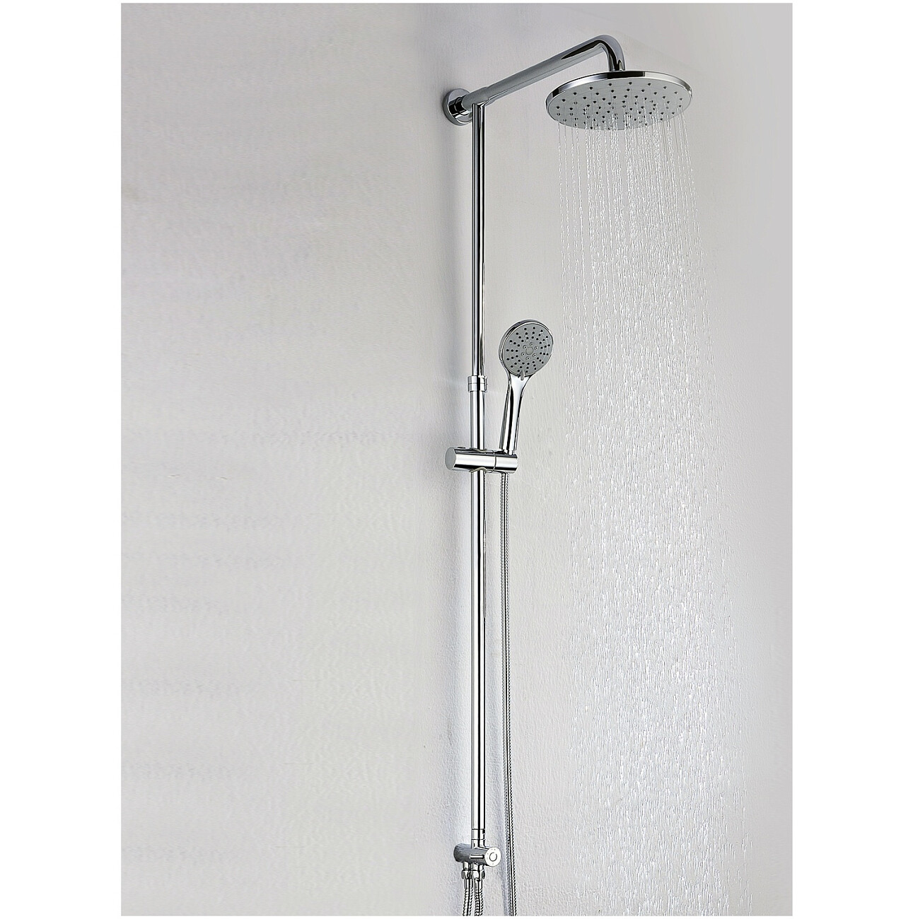 Душевая стойка с верхним душем и держателем хром Wasserkraft A066 - изображение 6