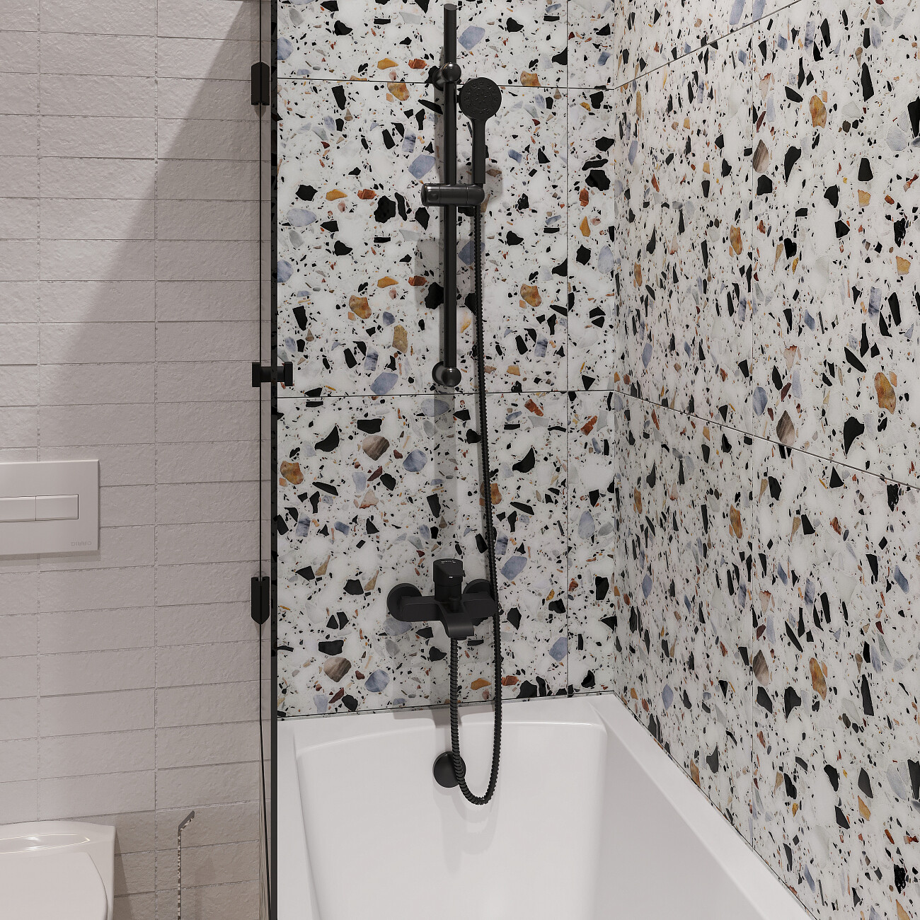 Смеситель для ванны с душем черный Mega Snow MG-SH01-B - изображение 6