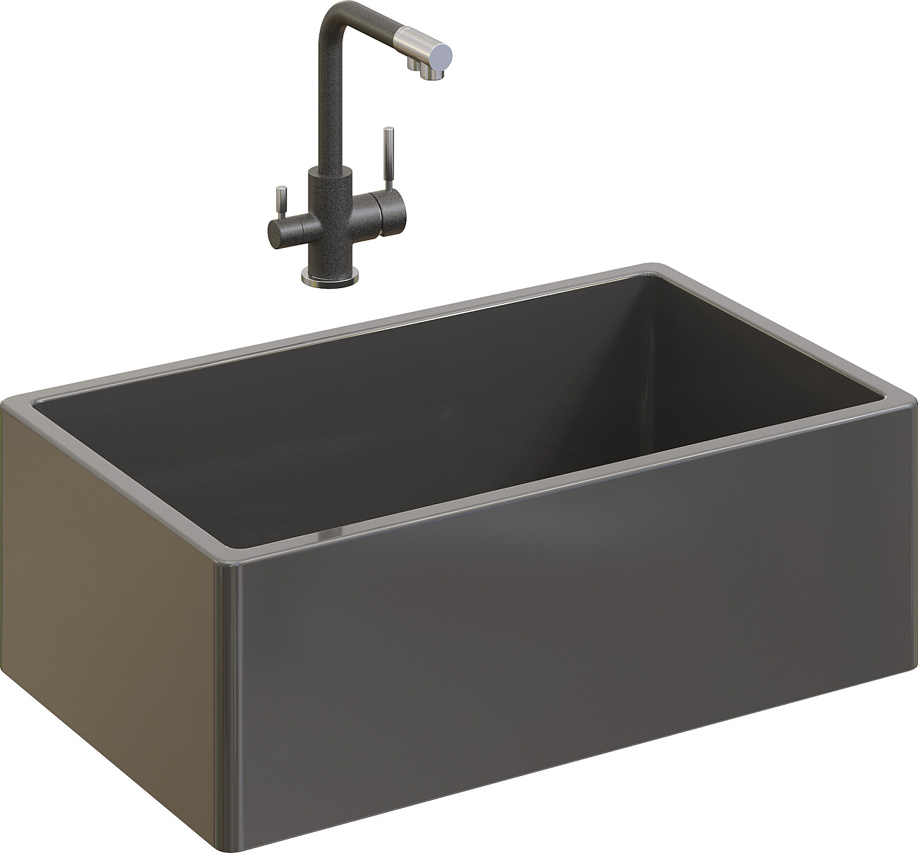 Мойка кухонная антрацит Domaci "Сиена" 50276-112 - изображение 3