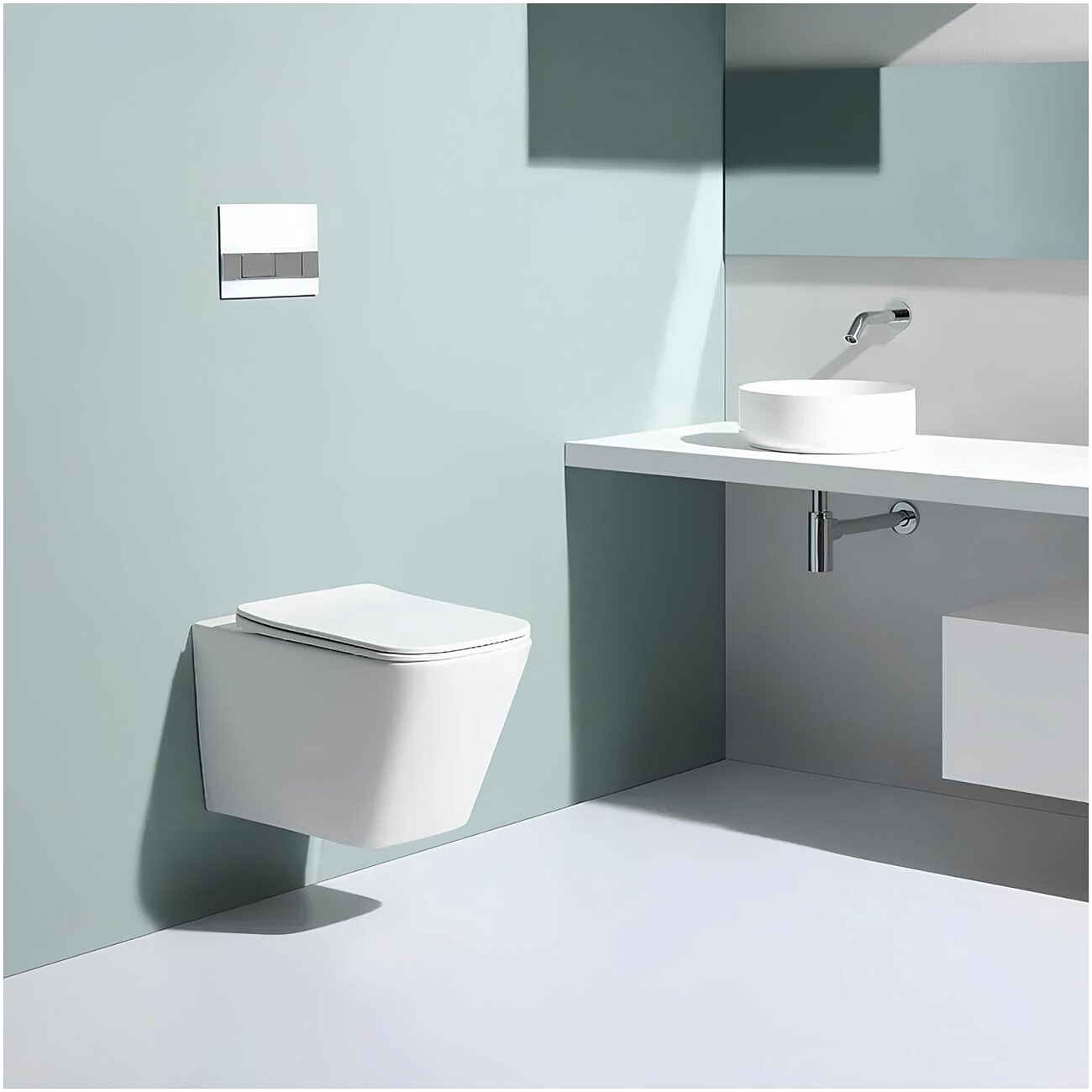 Унитаз подвесной безободковый белый матовый Cerutti SPA Maiella Aria MW CT9164 - изображение 12