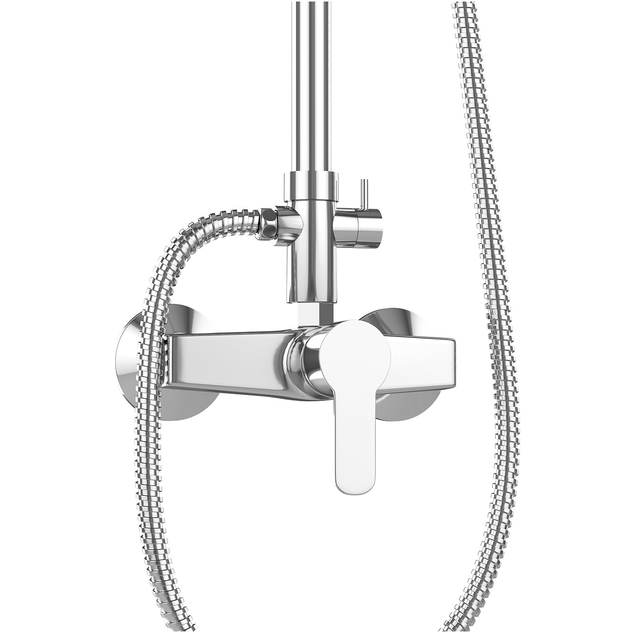 Душевая стойка с верхним душем и смесителем хром Diwo "Смоленск" SM-07cr - изображение 7