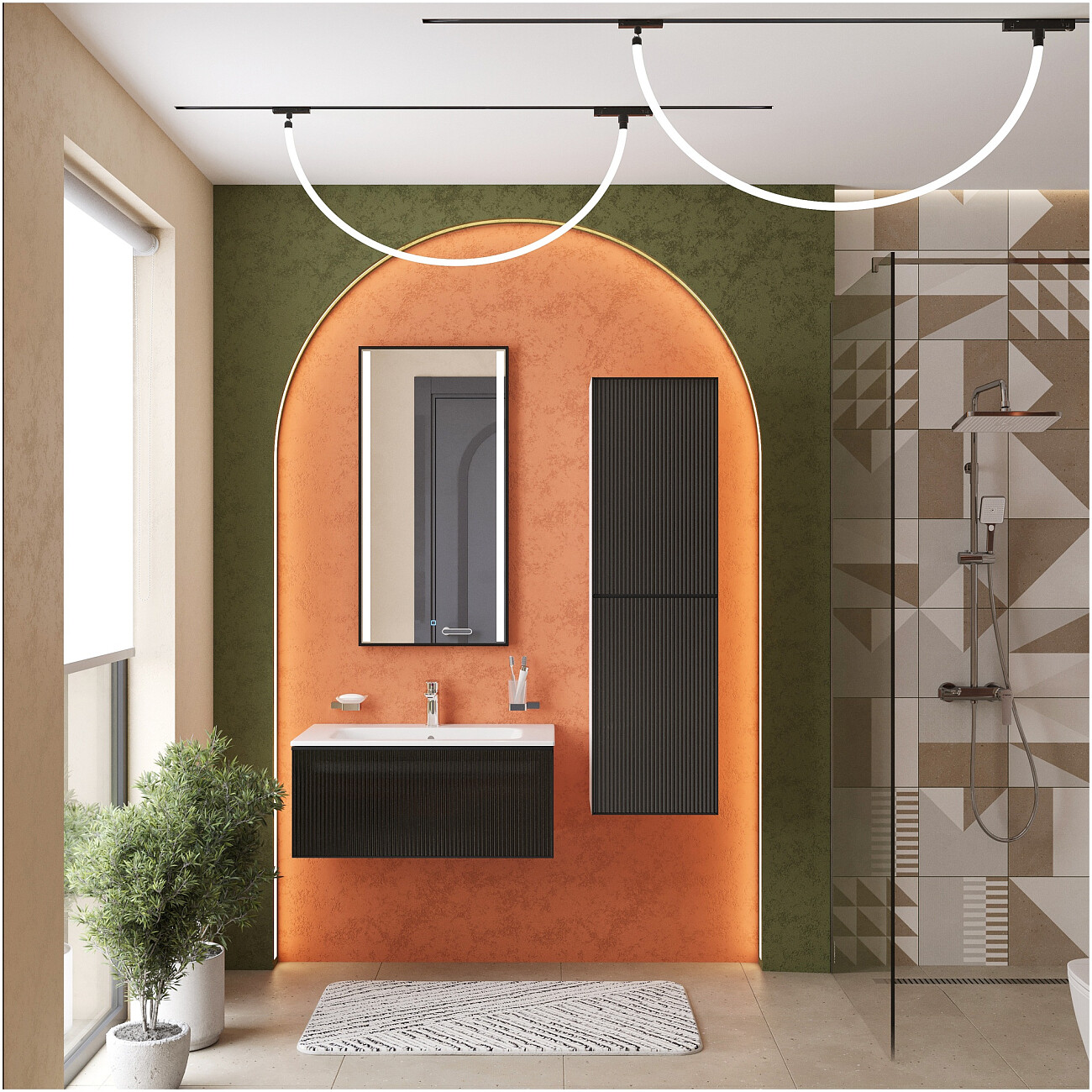 Раковина мебельная фарфоровая 80 см белая Stworki "Левангер" - изображение 5