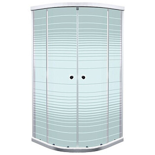 Душевая кабина четверть круга с глубоким поддоном 90х90 см полосы Triton &quot;Стандарт Б&quot; Щ0000027242