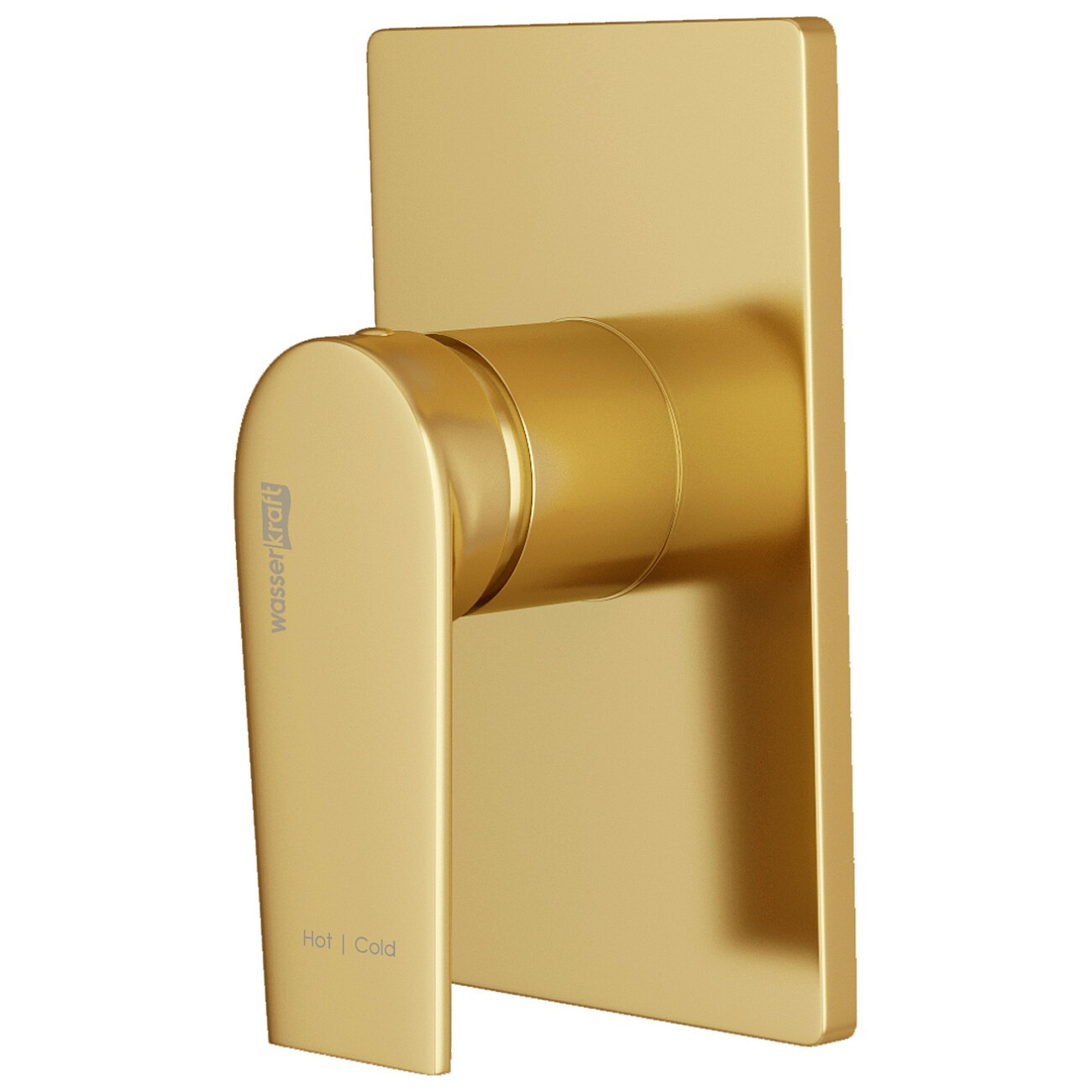 Смеситель для душа встраиваемый из латуни золотой Wasserkraft 5551 - изображение 6