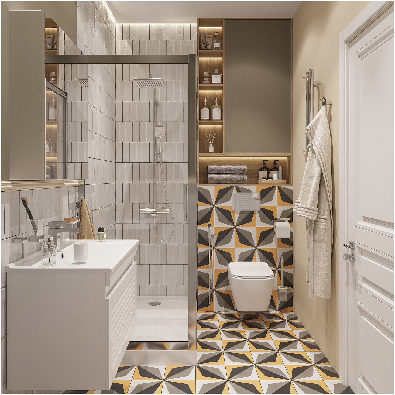 Душевой уголок 120х80 см хром глянец, прозрачное стекло Stworki "Эстерсунд" - изображение 6