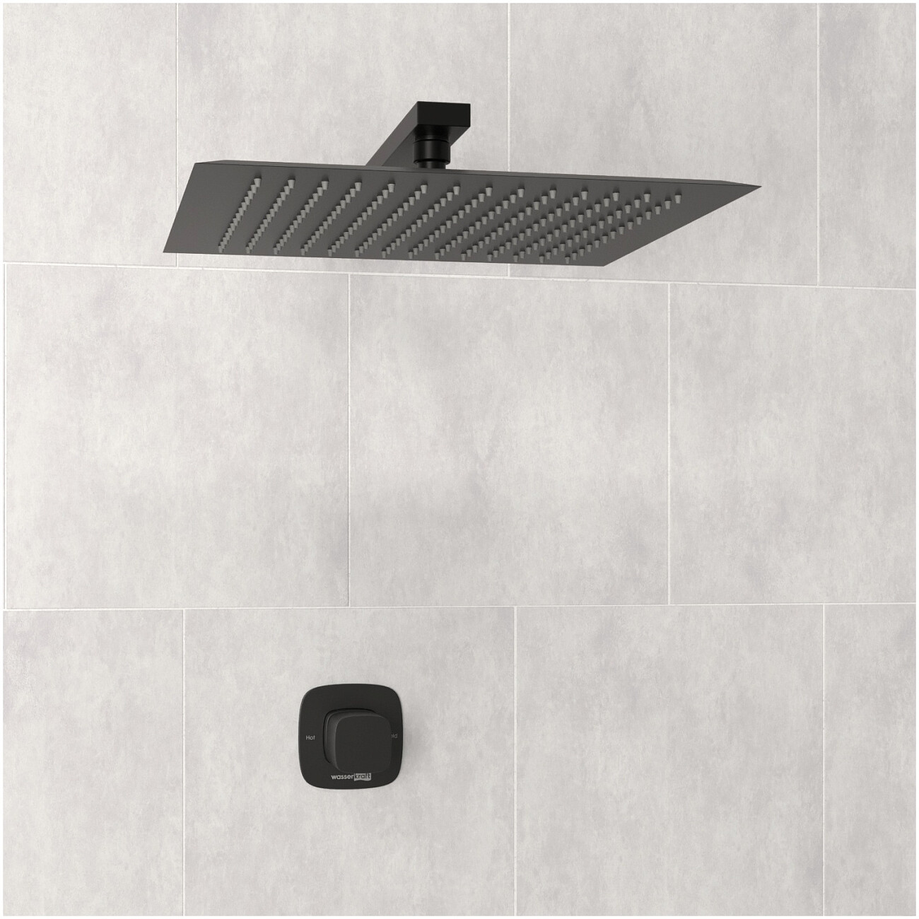 Встраиваемый комплект для душа черный матовый A9151.219.162 - изображение 2