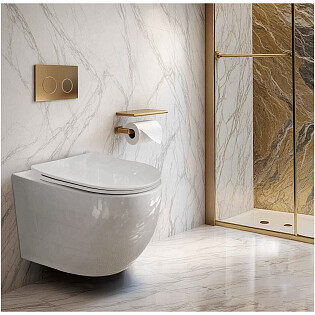 Унитаз подвесной безободковый белый Cerutti SPA Orlter Aria PP CT10571