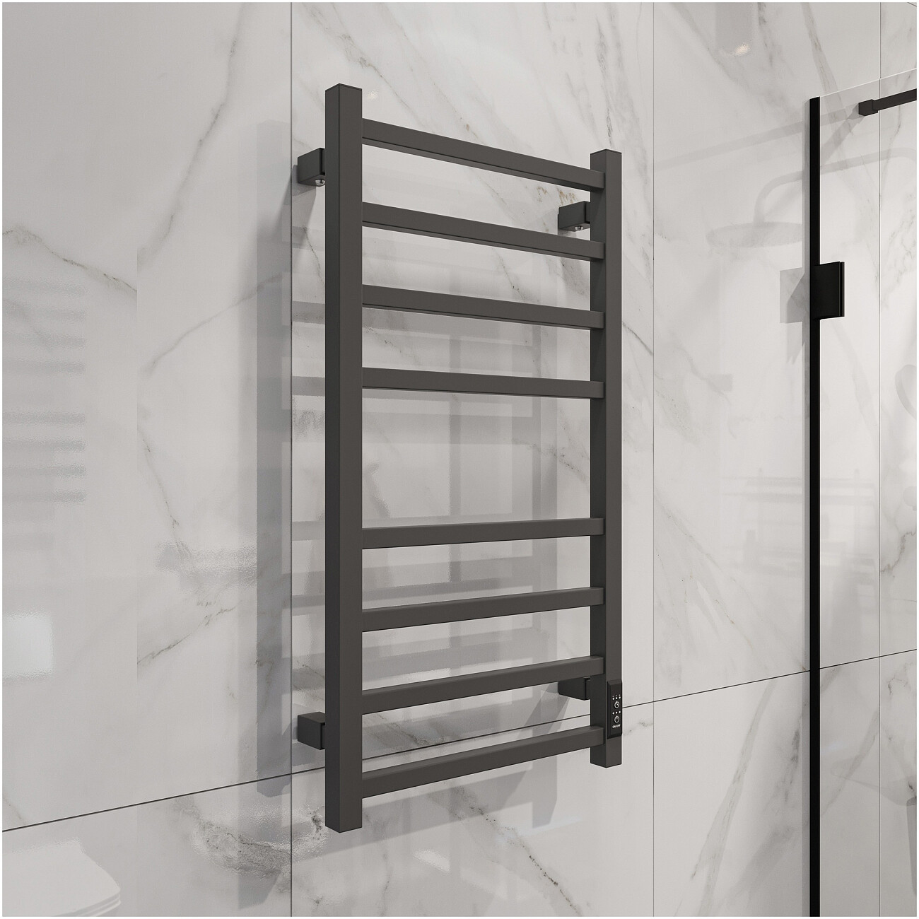 Полотенцесушитель электрический 80х40 см графит Ewrika "Пенелопа" L2 4657819950840 - изображение 8