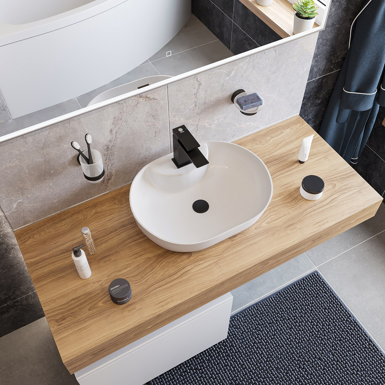 Смеситель для раковины однорычажный черный Stworki "Карлстад" KAS-01b - изображение 7