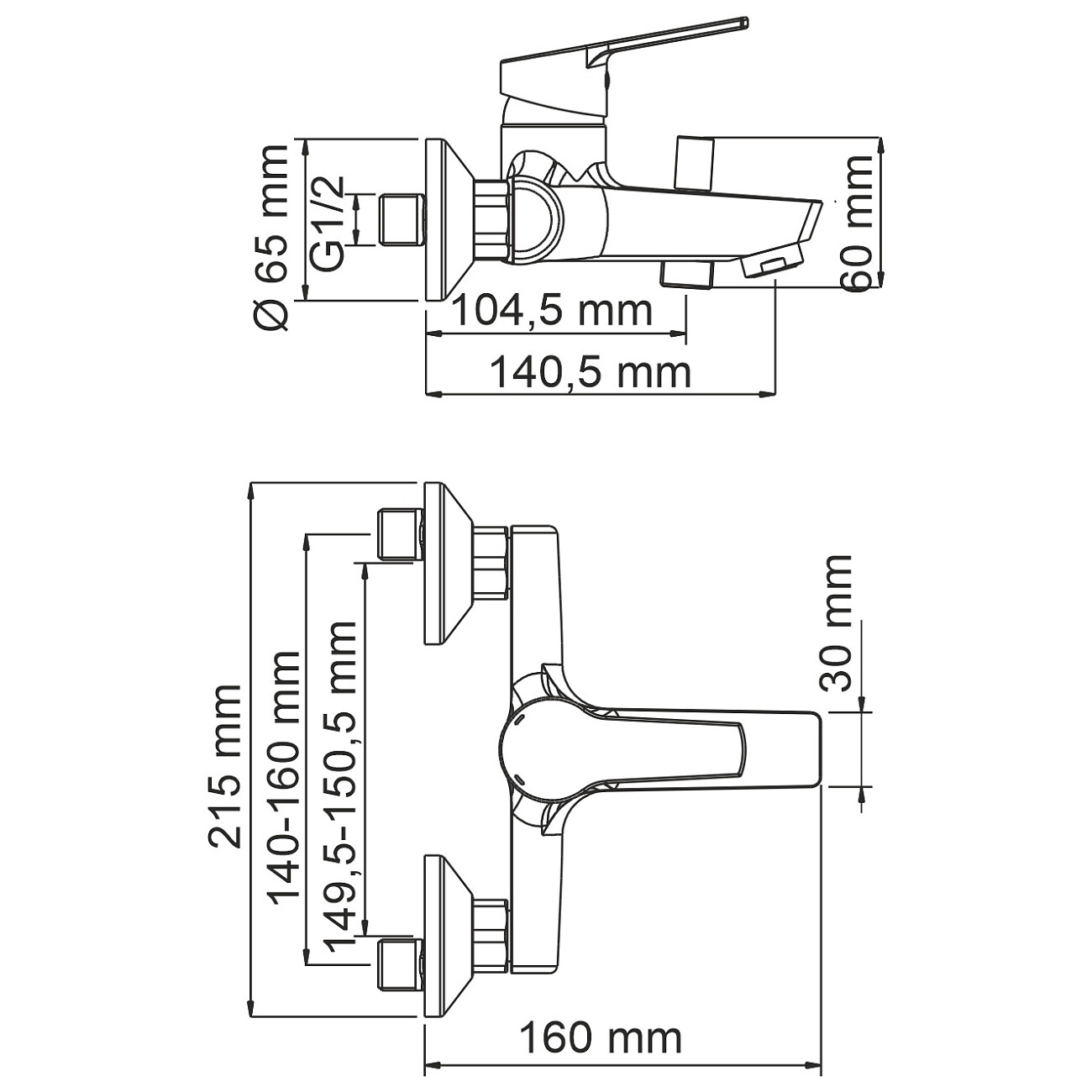 Душевой комплект с лейкой и коротким изливом хром Wasserkraft Rhin 4401 - изображение 9