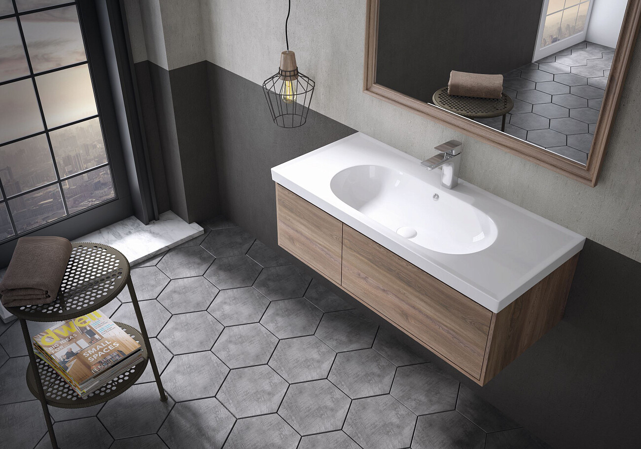 Раковина накладная керамическая прямоугольная 46х100 см белая Stworki 18100-KL - изображение 3