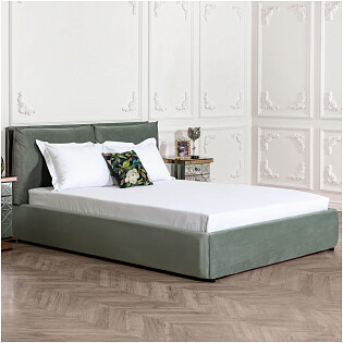 Кровать двуспальная 160х200 светло-зеленая Bubble