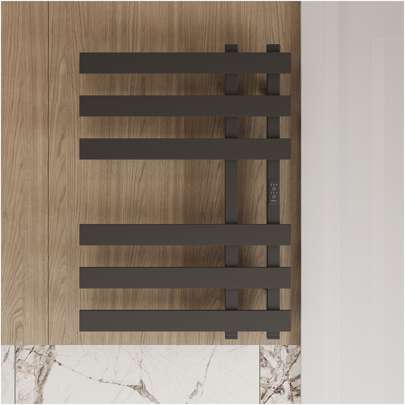 Полотенцесушитель электрический 70х50 см графит Ewrika "Медея" LX 4657819952905 - изображение 5