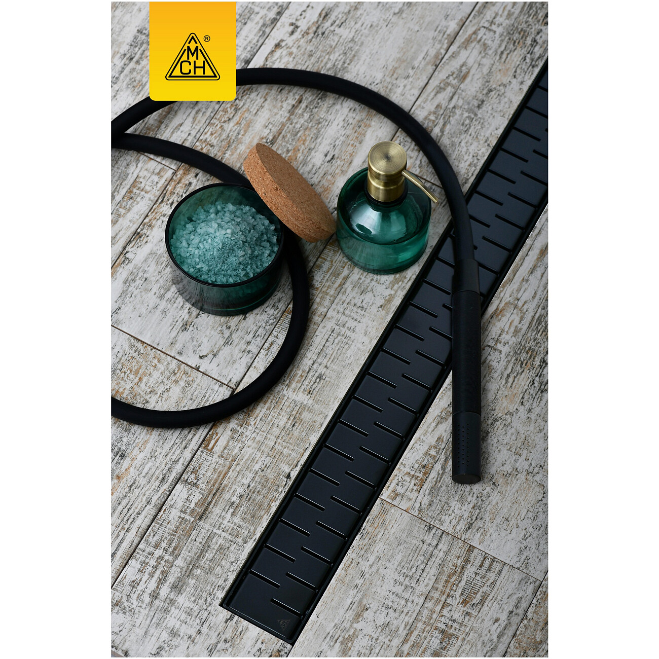 Душевой лоток с решеткой 75 см черный Creto Snake CRE-750 SB - изображение 4