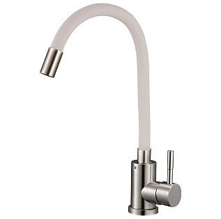 Смеситель для кухни с гибким изливом серый, хром Solone EZA4-F090GY